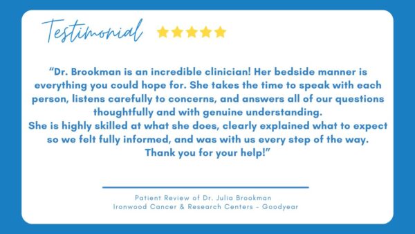 Julia Brookman Testimonail